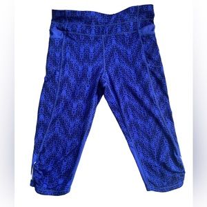 Athleta Women’s Medium  Running Tights Vibrant Blue Reflective